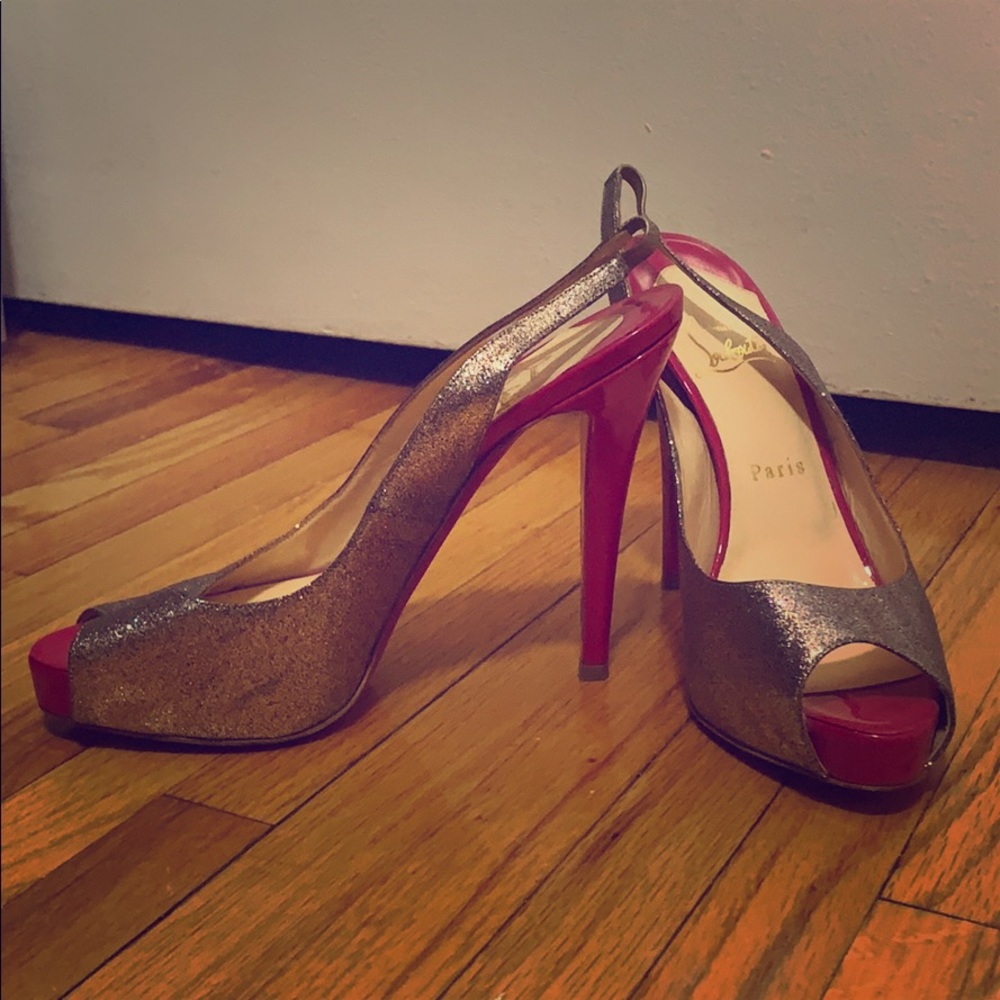 Christian Louboutin Glitter Heels 37 1/2